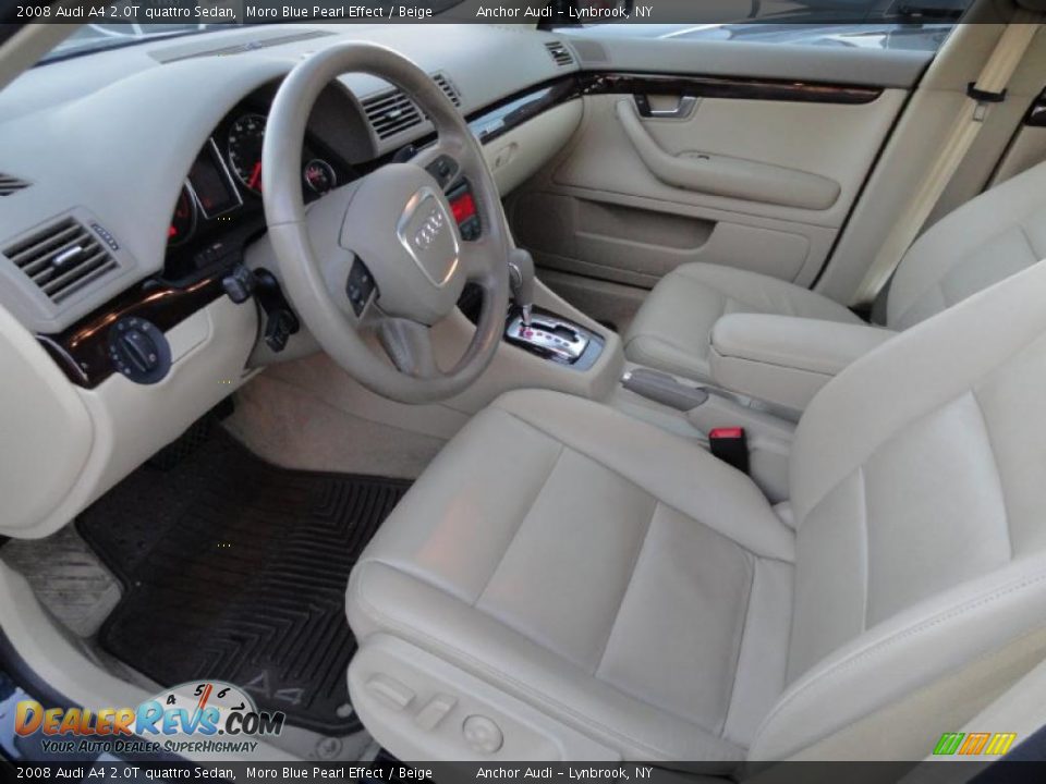 Beige Interior 2008 Audi A4 2 0t Quattro Sedan Photo 9