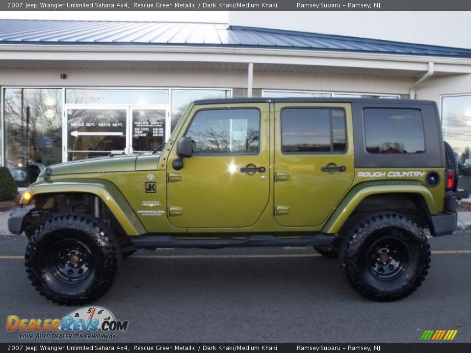 Rescue Green Metallic 2007 Jeep Wrangler Unlimited Sahara 4x4 Photo #2