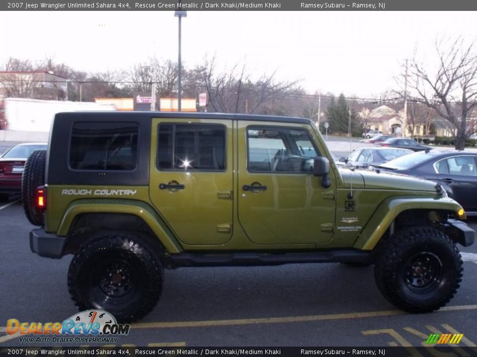 Rescue Green Metallic 2007 Jeep Wrangler Unlimited Sahara 4x4 Photo #6
