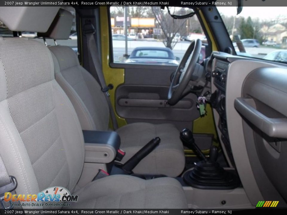 Dark Khaki/Medium Khaki Interior - 2007 Jeep Wrangler Unlimited Sahara 4x4 Photo #13