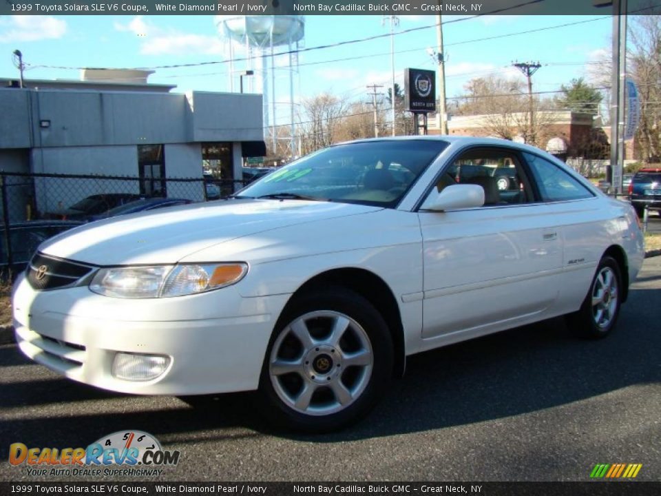 1999 Toyota Solara SLE V6 Coupe White Diamond Pearl / Ivory Photo #1