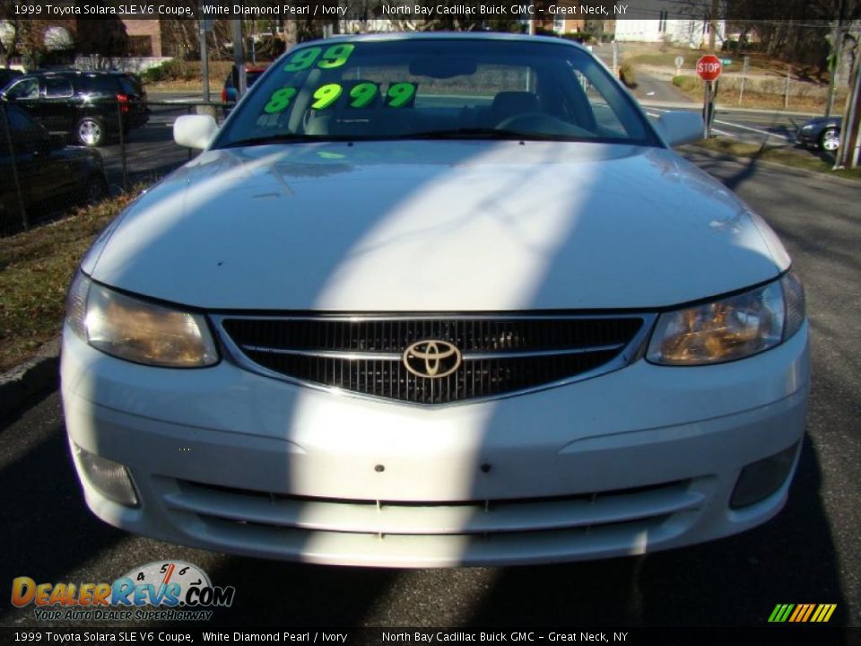 1999 Toyota Solara SLE V6 Coupe White Diamond Pearl / Ivory Photo #2