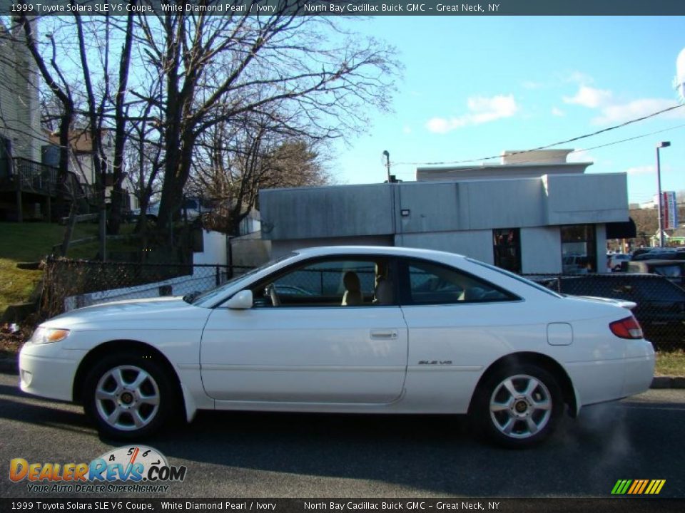 1999 Toyota Solara SLE V6 Coupe White Diamond Pearl / Ivory Photo #3