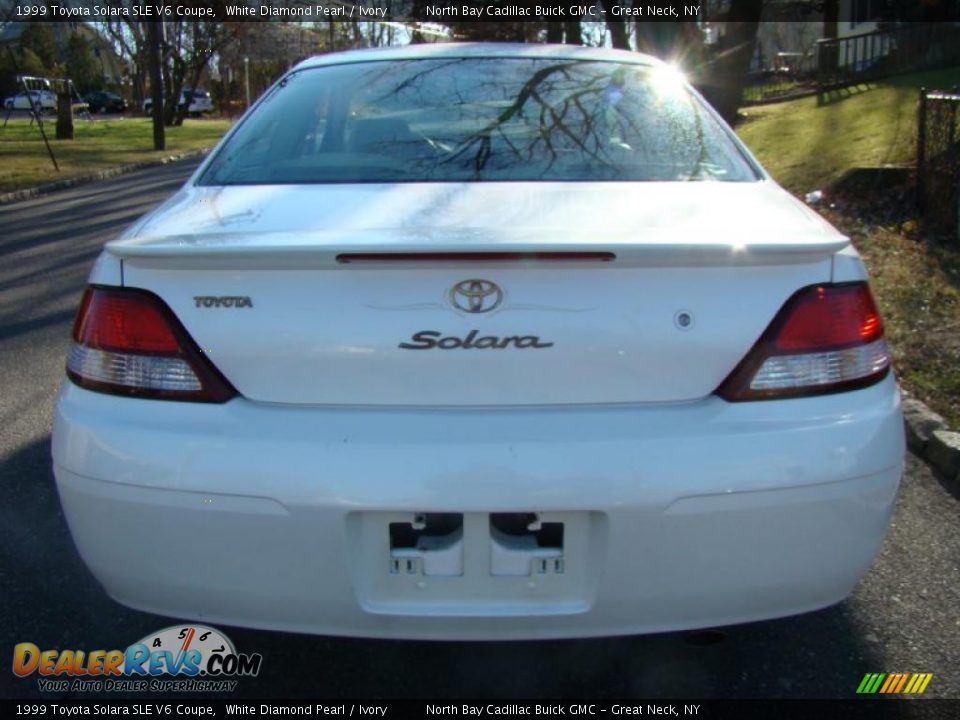 1999 Toyota Solara SLE V6 Coupe White Diamond Pearl / Ivory Photo #5