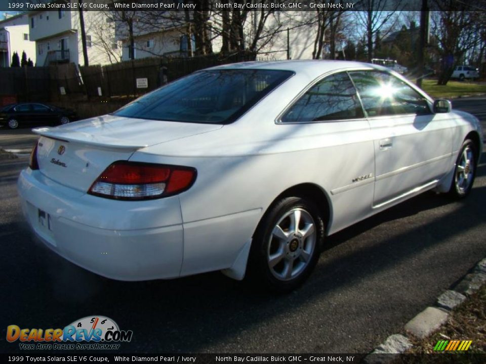 1999 Toyota Solara SLE V6 Coupe White Diamond Pearl / Ivory Photo #6