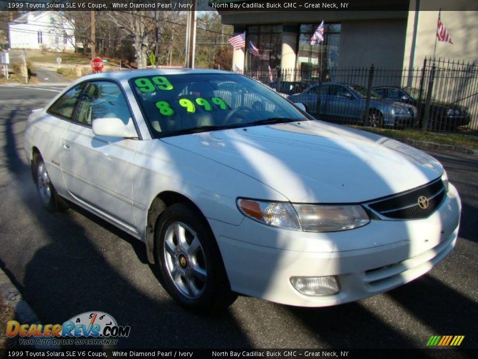 1999 Toyota Solara SLE V6 Coupe White Diamond Pearl / Ivory Photo #7