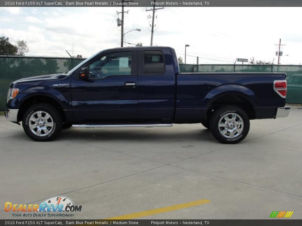 2010 Ford F150 XLT SuperCab Dark Blue Pearl Metallic / Medium Stone Photo #6