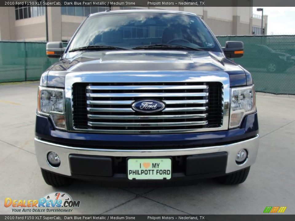 2010 Ford F150 XLT SuperCab Dark Blue Pearl Metallic / Medium Stone Photo #8