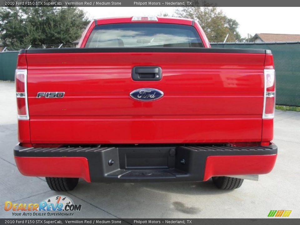 2010 Ford F150 STX SuperCab Vermillion Red / Medium Stone Photo #4