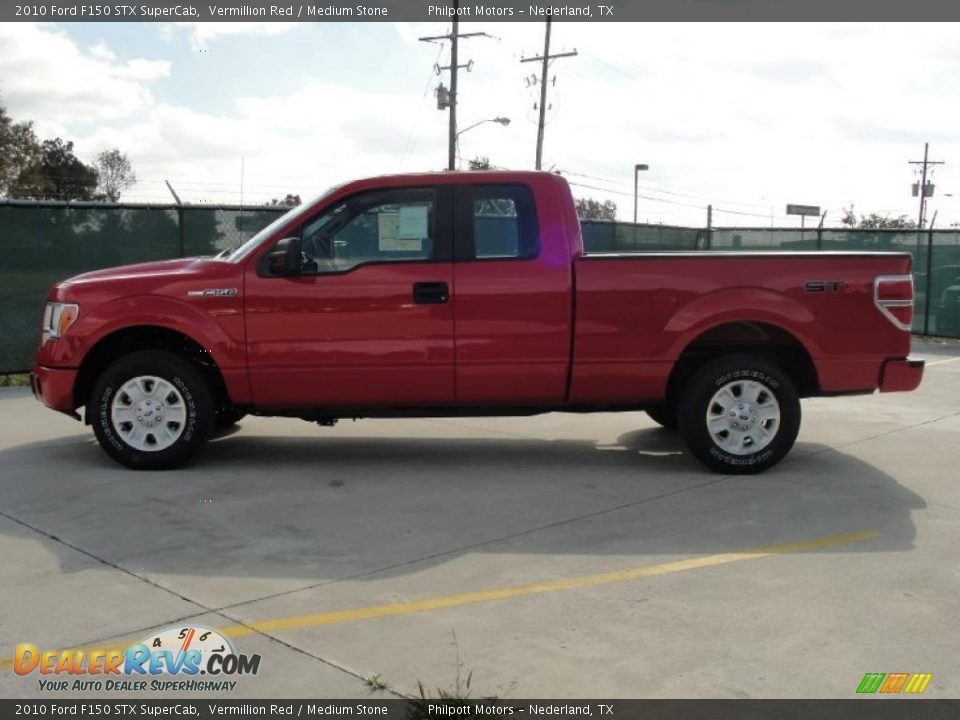 2010 Ford F150 STX SuperCab Vermillion Red / Medium Stone Photo #6