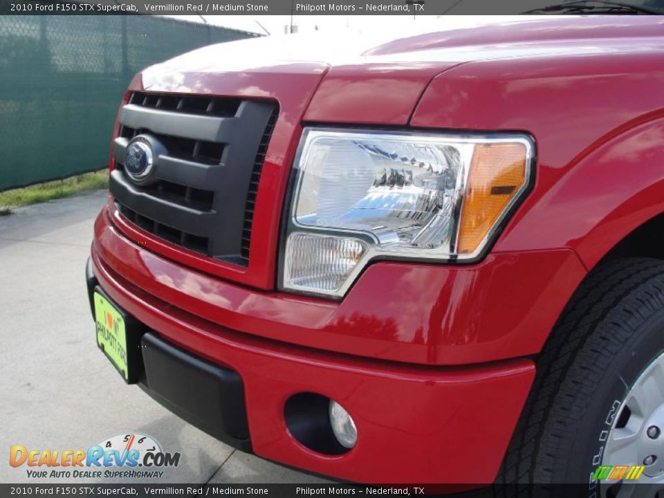 2010 Ford F150 STX SuperCab Vermillion Red / Medium Stone Photo #9