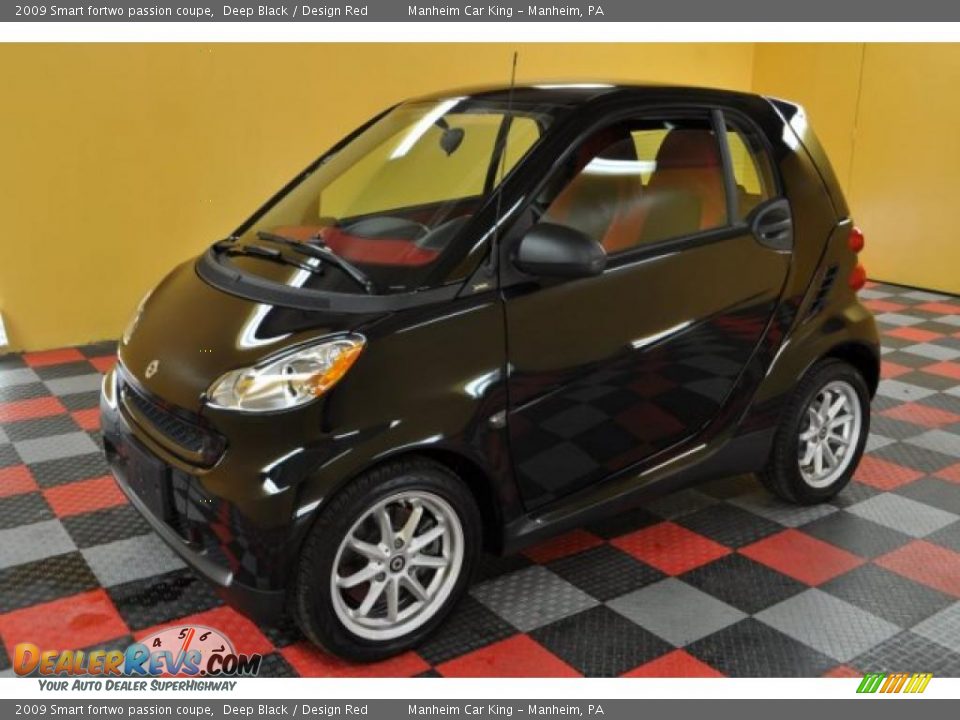 2009 Smart fortwo passion coupe Deep Black / Design Red Photo #2