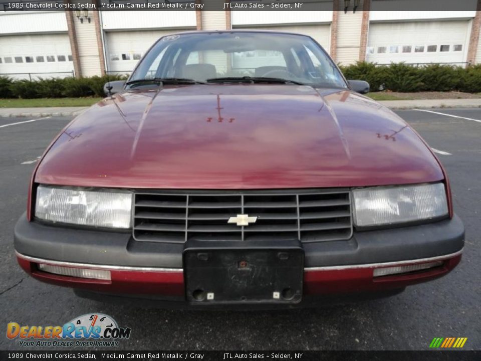 1989 Chevrolet Corsica Sedan Medium Garnet Red Metallic / Gray Photo #2