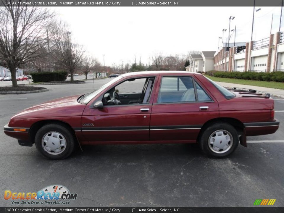 Medium Garnet Red Metallic 1989 Chevrolet Corsica Sedan Photo #3