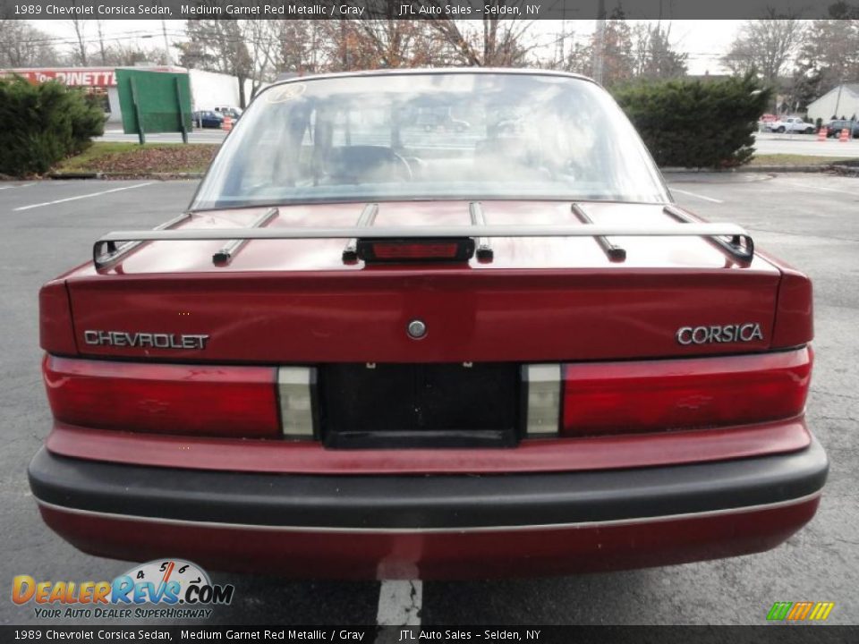 1989 Chevrolet Corsica Sedan Medium Garnet Red Metallic / Gray Photo #5