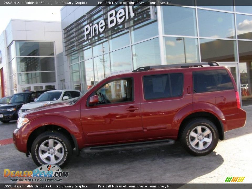 2008 Nissan Pathfinder SE 4x4 Red Brawn / Graphite Photo #4