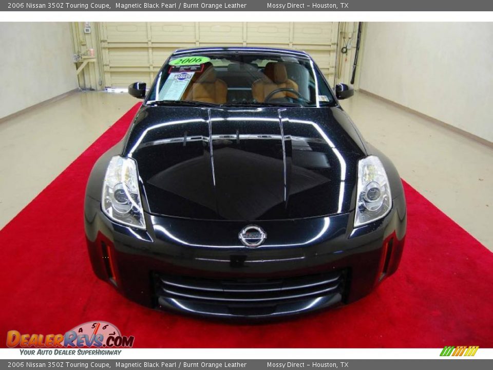 2006 Nissan 350Z Touring Coupe Magnetic Black Pearl / Burnt Orange Leather Photo #2