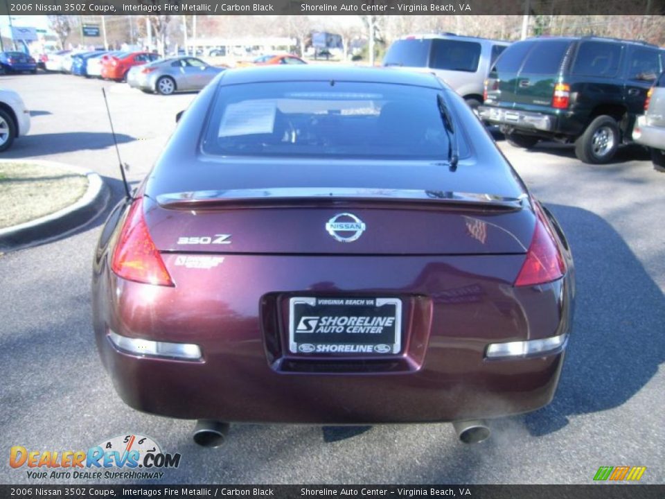 2006 Nissan 350Z Coupe Interlagos Fire Metallic / Carbon Black Photo #4