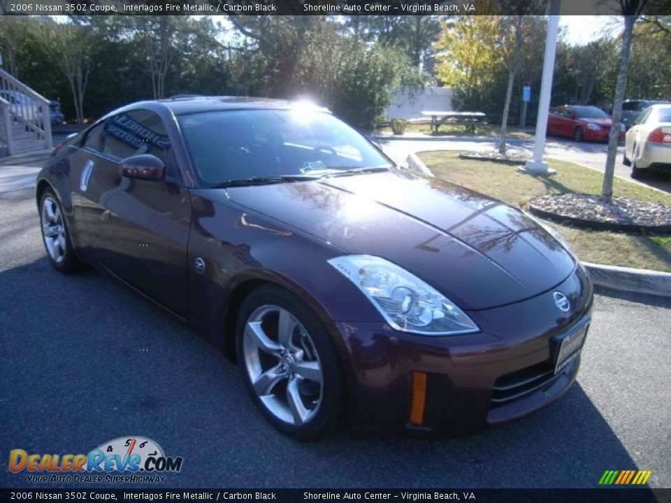 2006 Nissan 350Z Coupe Interlagos Fire Metallic / Carbon Black Photo #7