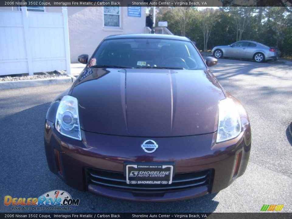 2006 Nissan 350Z Coupe Interlagos Fire Metallic / Carbon Black Photo #8