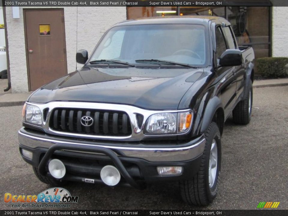 2001 Toyota Tacoma V6 TRD Double Cab 4x4 Black Sand Pearl / Charcoal Photo #11