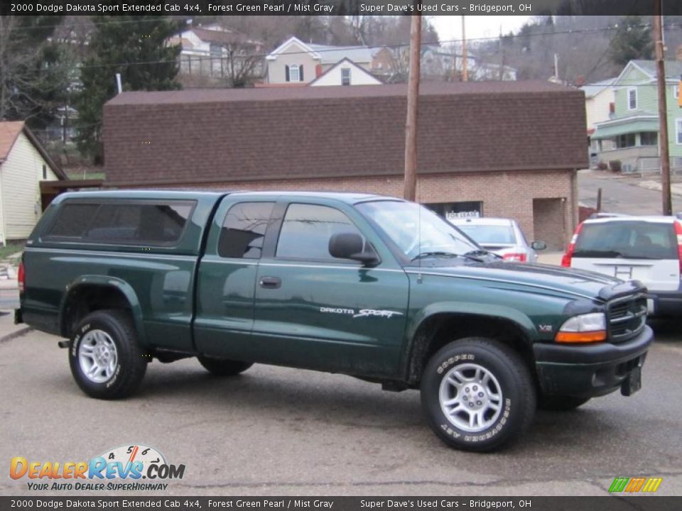 Forest Green Pearl 2000 Dodge Dakota Sport Extended Cab 4x4 Photo #2