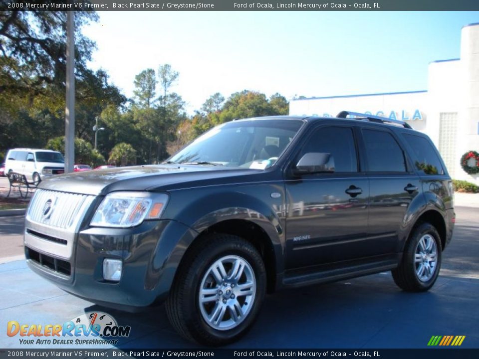 2008 Mercury Mariner V6 Premier Black Pearl Slate / Greystone/Stone Photo #1