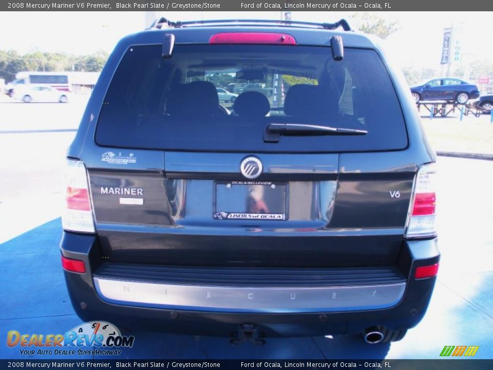 2008 Mercury Mariner V6 Premier Black Pearl Slate / Greystone/Stone Photo #4