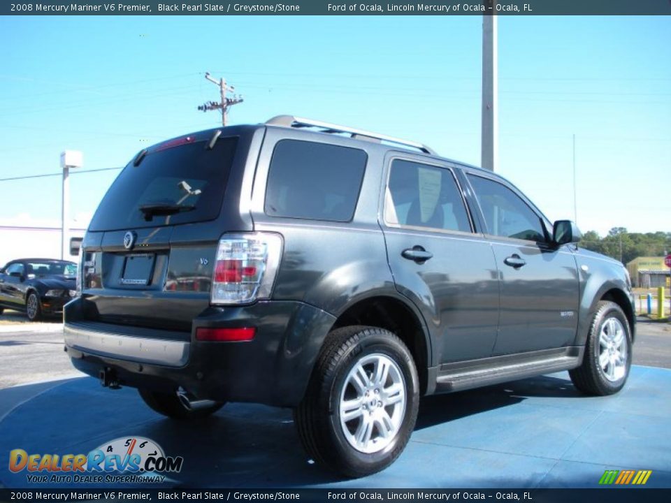 2008 Mercury Mariner V6 Premier Black Pearl Slate / Greystone/Stone Photo #5