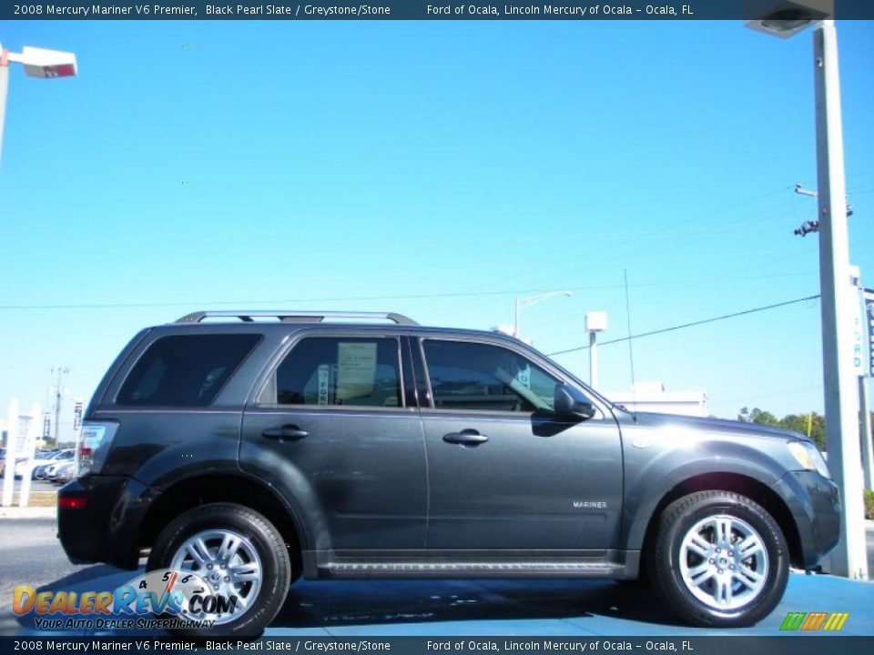 2008 Mercury Mariner V6 Premier Black Pearl Slate / Greystone/Stone Photo #6