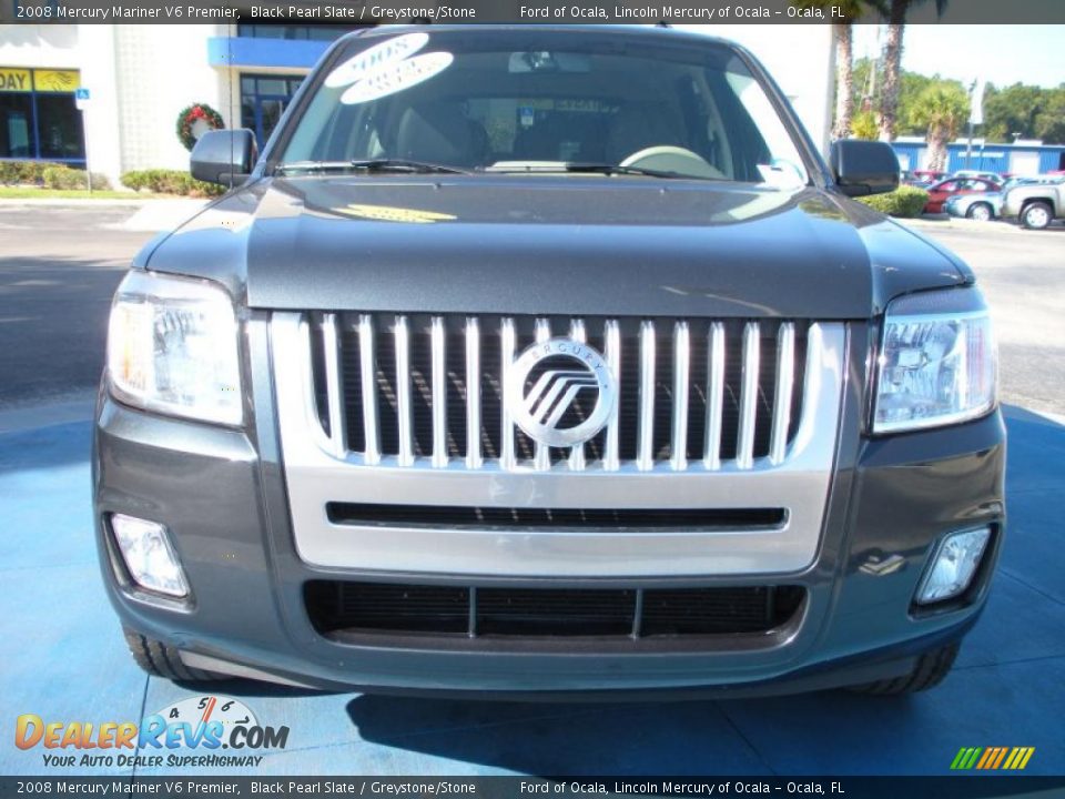 2008 Mercury Mariner V6 Premier Black Pearl Slate / Greystone/Stone Photo #8