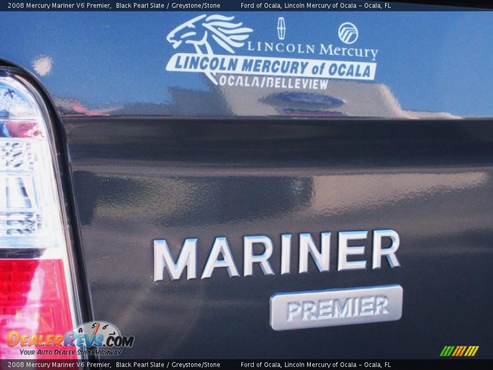 2008 Mercury Mariner V6 Premier Black Pearl Slate / Greystone/Stone Photo #9