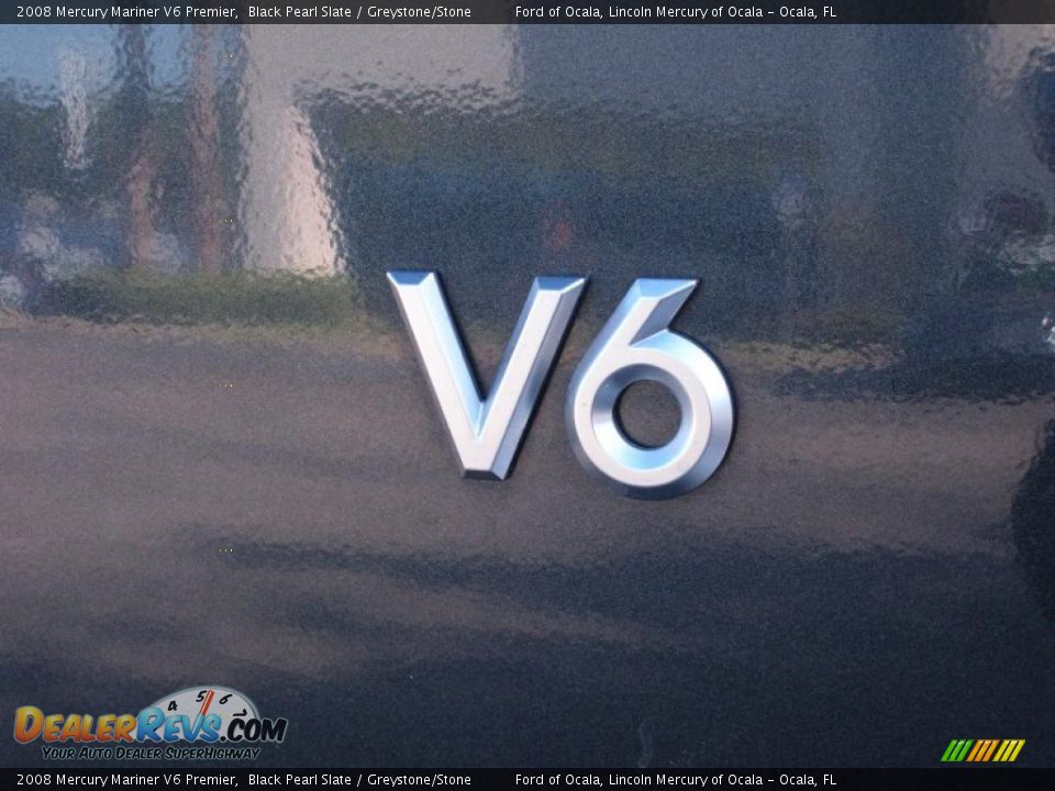 2008 Mercury Mariner V6 Premier Black Pearl Slate / Greystone/Stone Photo #10