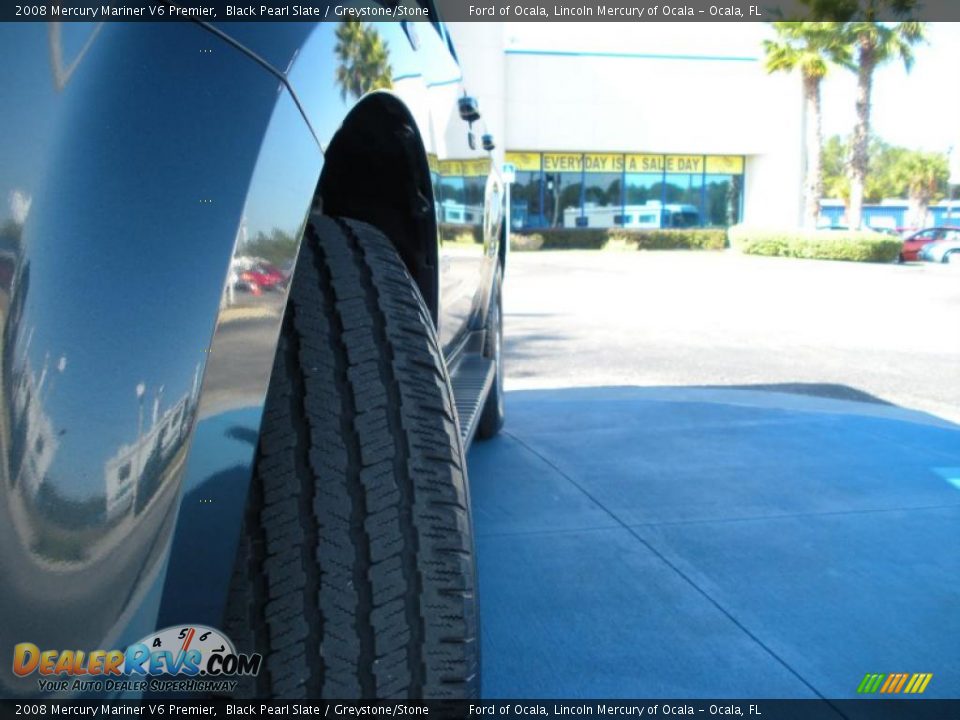 2008 Mercury Mariner V6 Premier Black Pearl Slate / Greystone/Stone Photo #11