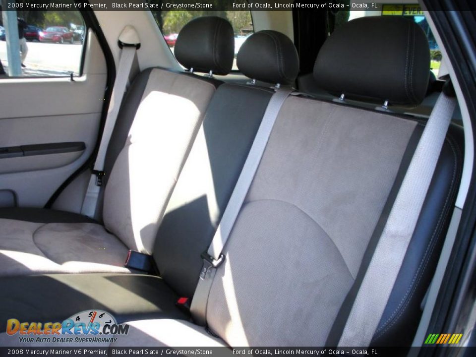 2008 Mercury Mariner V6 Premier Black Pearl Slate / Greystone/Stone Photo #15
