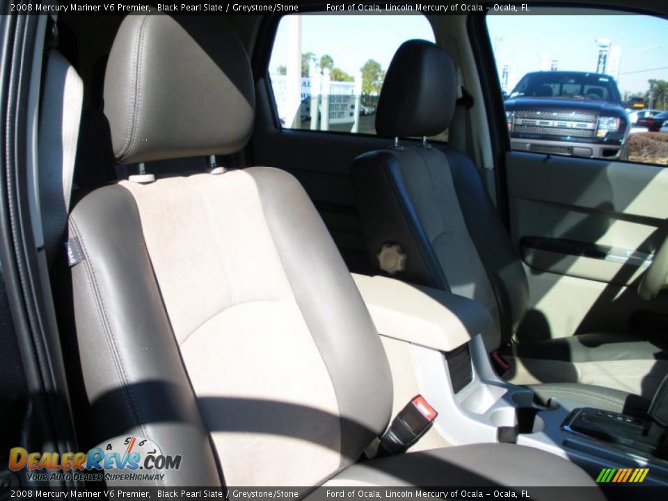 2008 Mercury Mariner V6 Premier Black Pearl Slate / Greystone/Stone Photo #17