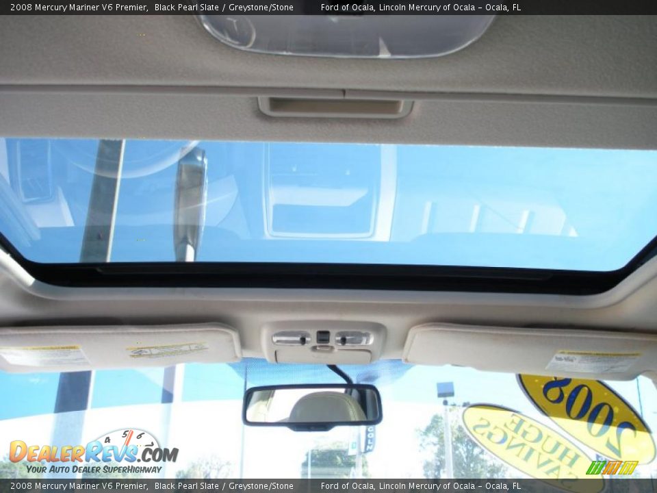 2008 Mercury Mariner V6 Premier Black Pearl Slate / Greystone/Stone Photo #18