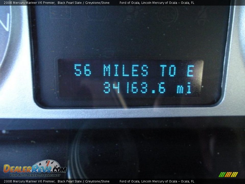 2008 Mercury Mariner V6 Premier Black Pearl Slate / Greystone/Stone Photo #22