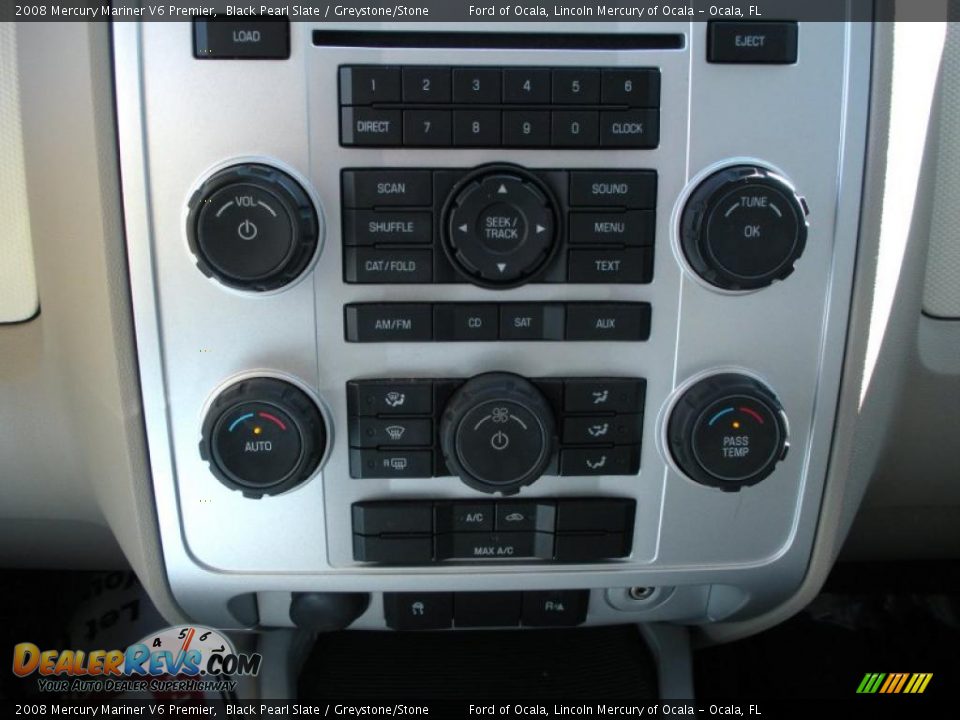 2008 Mercury Mariner V6 Premier Black Pearl Slate / Greystone/Stone Photo #23