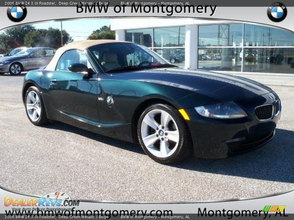2006 BMW Z4 3.0i Roadster Deep Green Metallic / Beige Photo 1