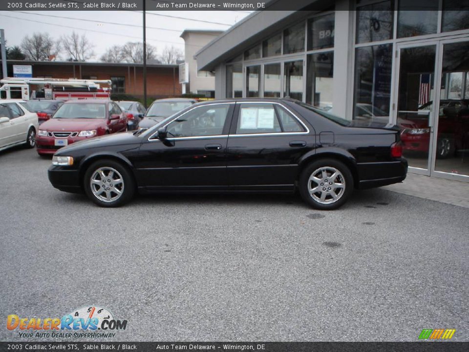 2003 Cadillac Seville STS Sable Black / Black Photo #2