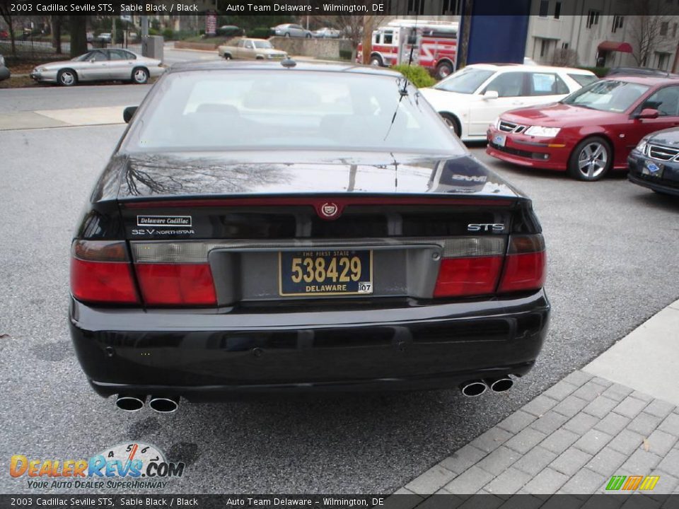 2003 Cadillac Seville STS Sable Black / Black Photo #4