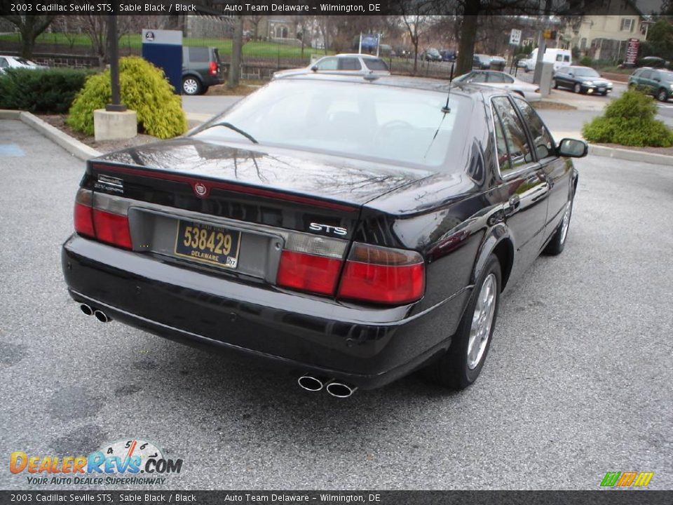 2003 Cadillac Seville STS Sable Black / Black Photo #5