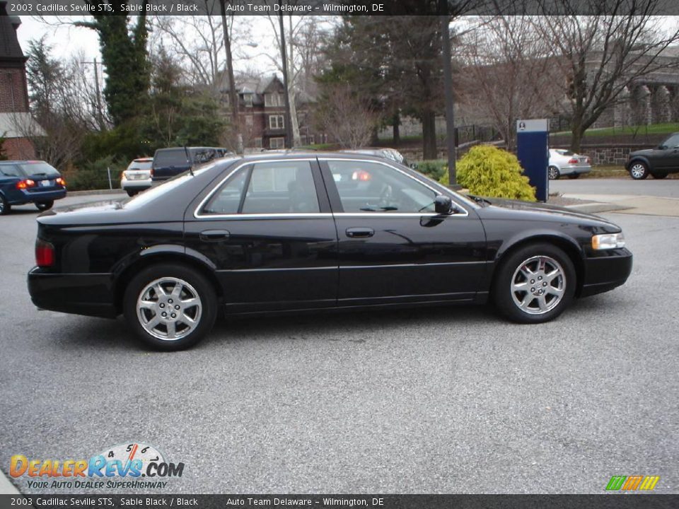 2003 Cadillac Seville STS Sable Black / Black Photo #6