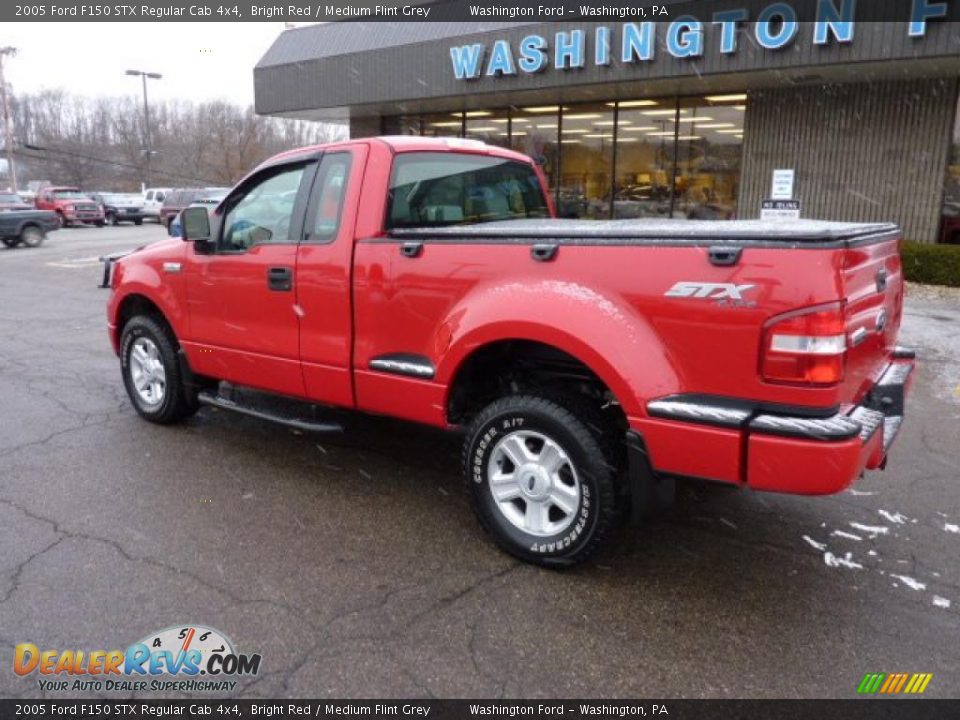 2005 Ford F150 STX Regular Cab 4x4 Bright Red / Medium Flint Grey Photo #2