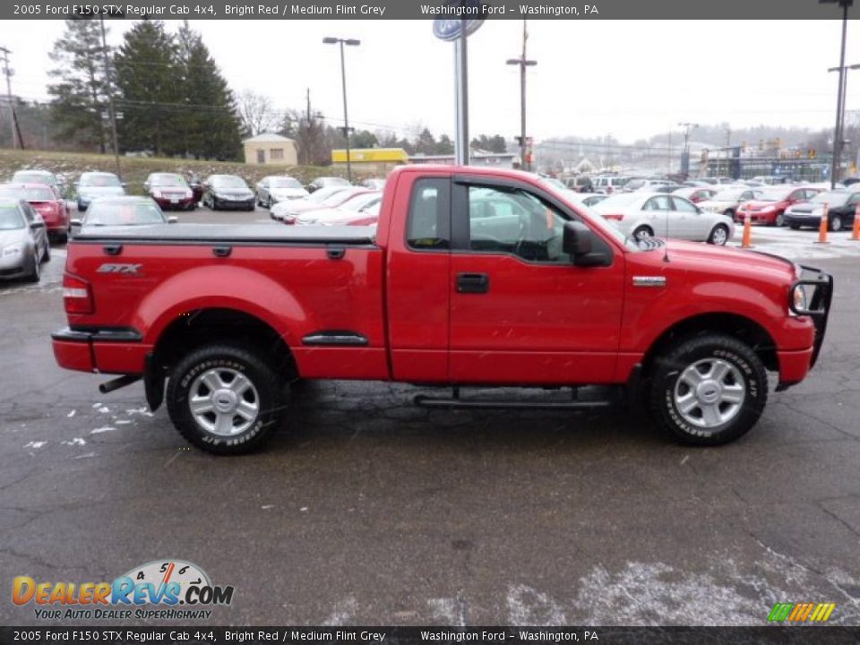 Bright Red 2005 Ford F150 STX Regular Cab 4x4 Photo #5