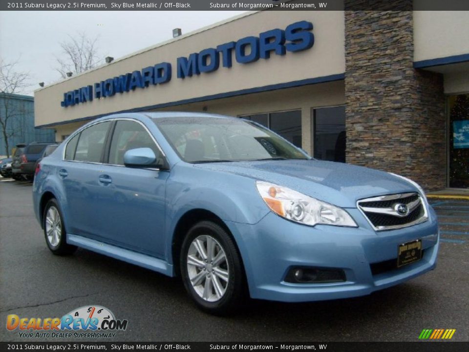 2011 Subaru Legacy 2.5i Premium Sky Blue Metallic / Off-Black Photo #1