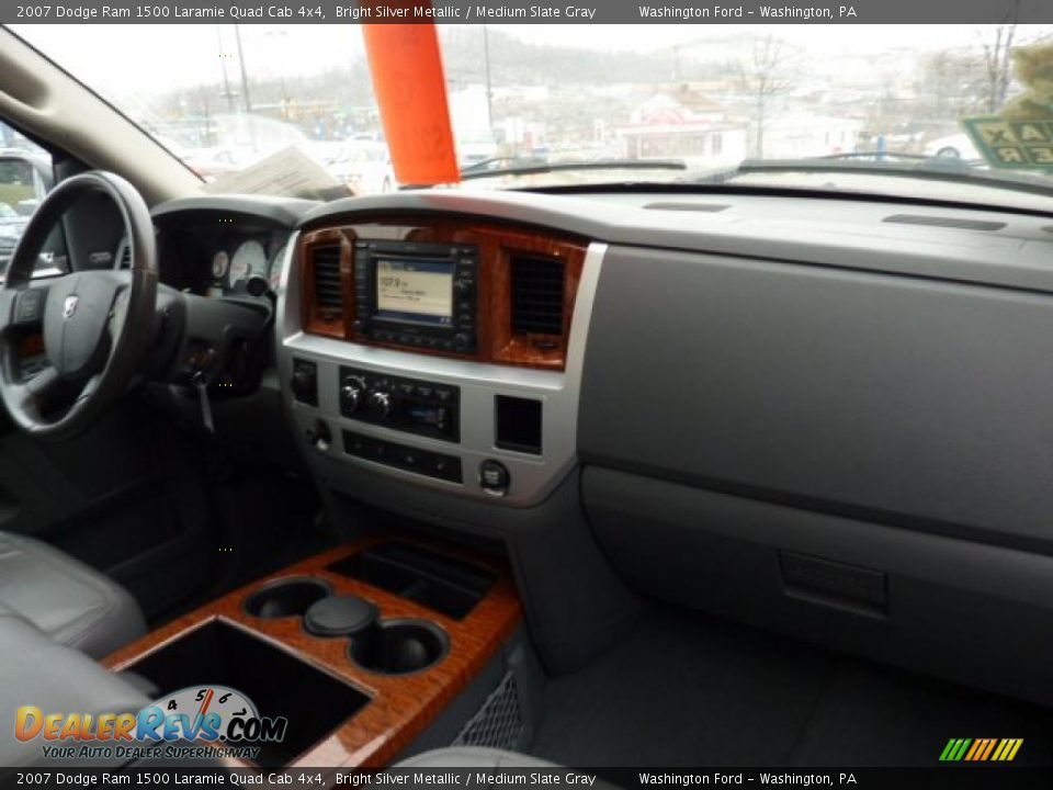 2007 Dodge Ram 1500 Laramie Quad Cab 4x4 Bright Silver Metallic / Medium Slate Gray Photo #16