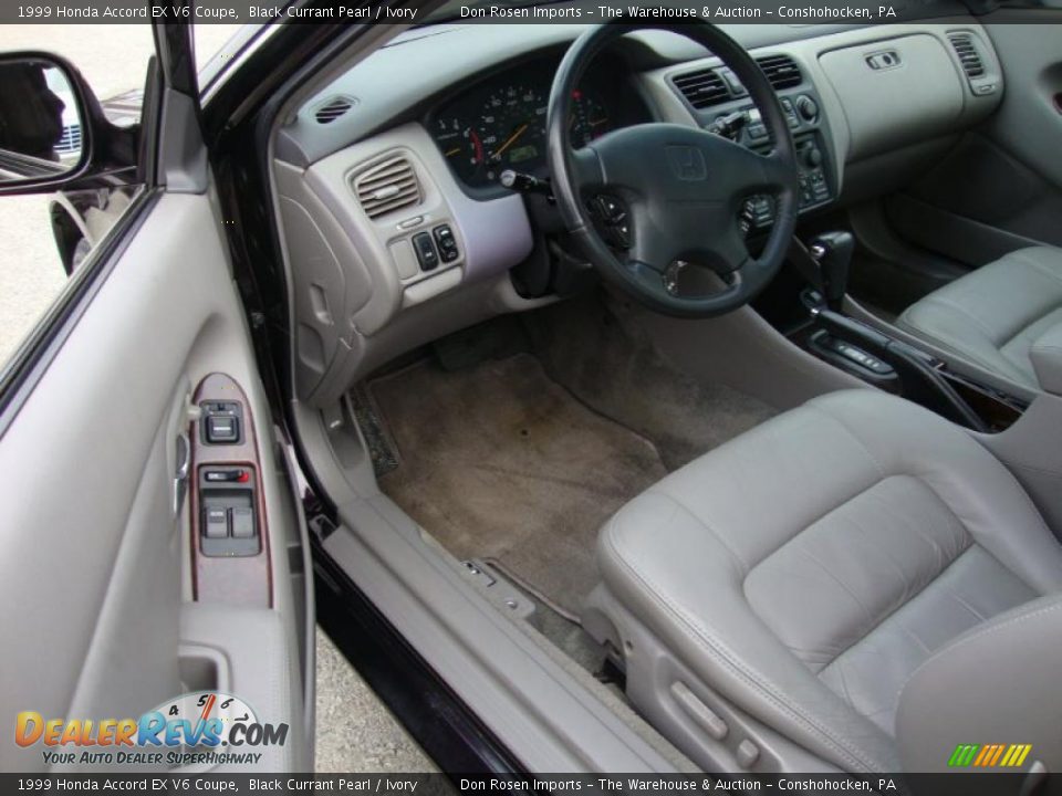 Ivory Interior 1999 Honda Accord Ex V6 Coupe Photo 13