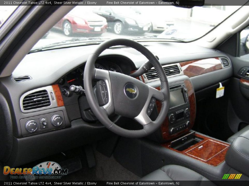 Ebony Interior 2011 Chevrolet Tahoe Ltz 4x4 Photo 3